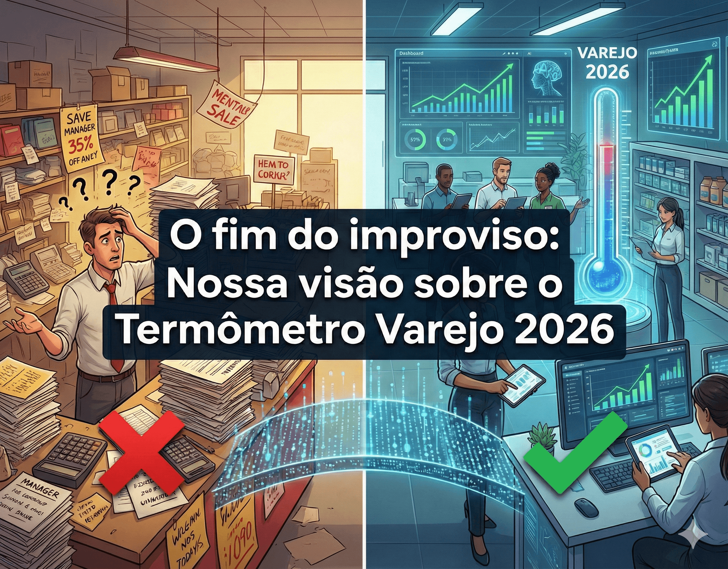 O fim do improviso: Nossa visão sobre o Termômetro Varejo 2026.